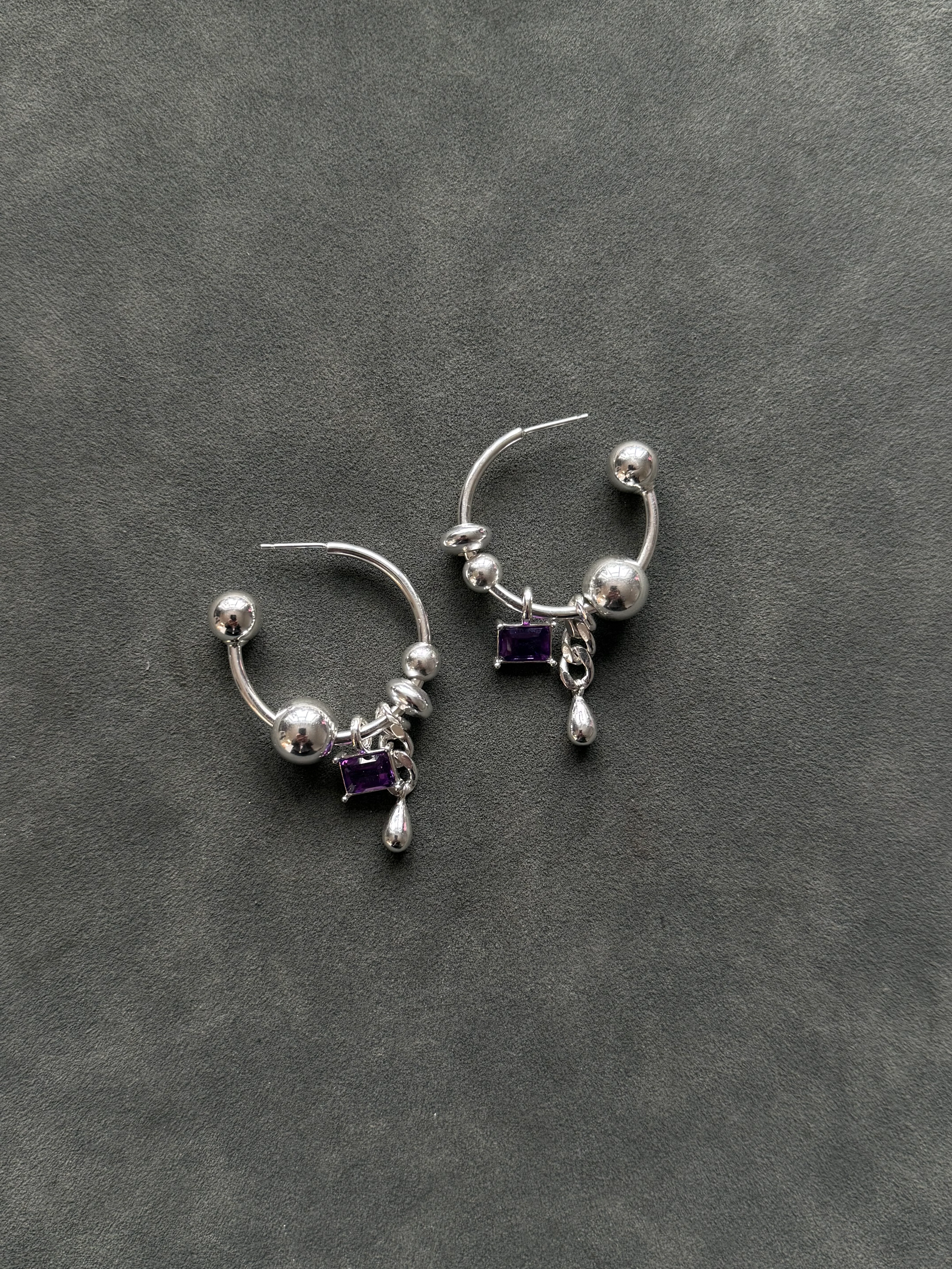 CHARM HOOPS - more gemstones available - Image 4