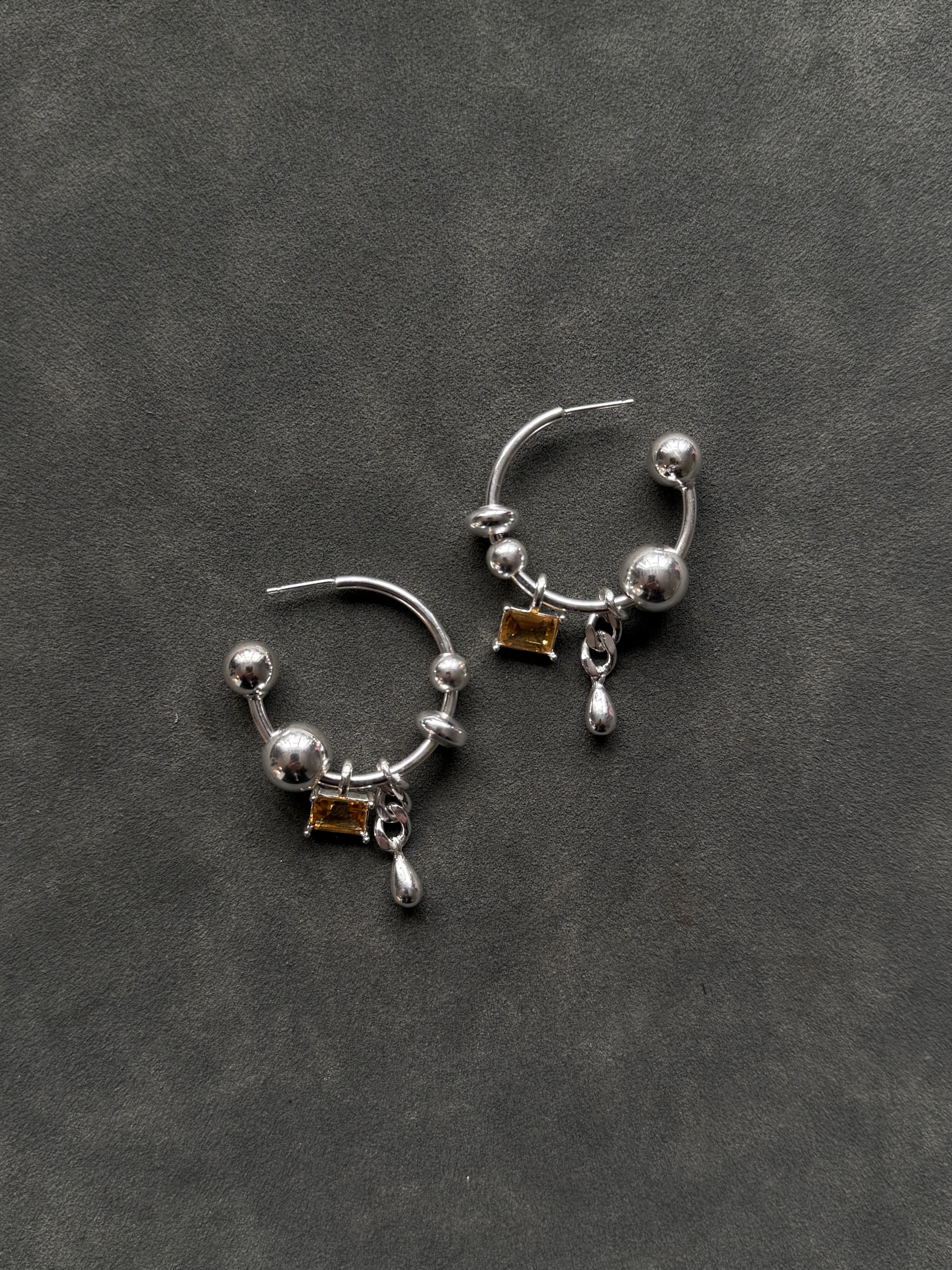 CHARM HOOPS - more gemstones available - Image 5