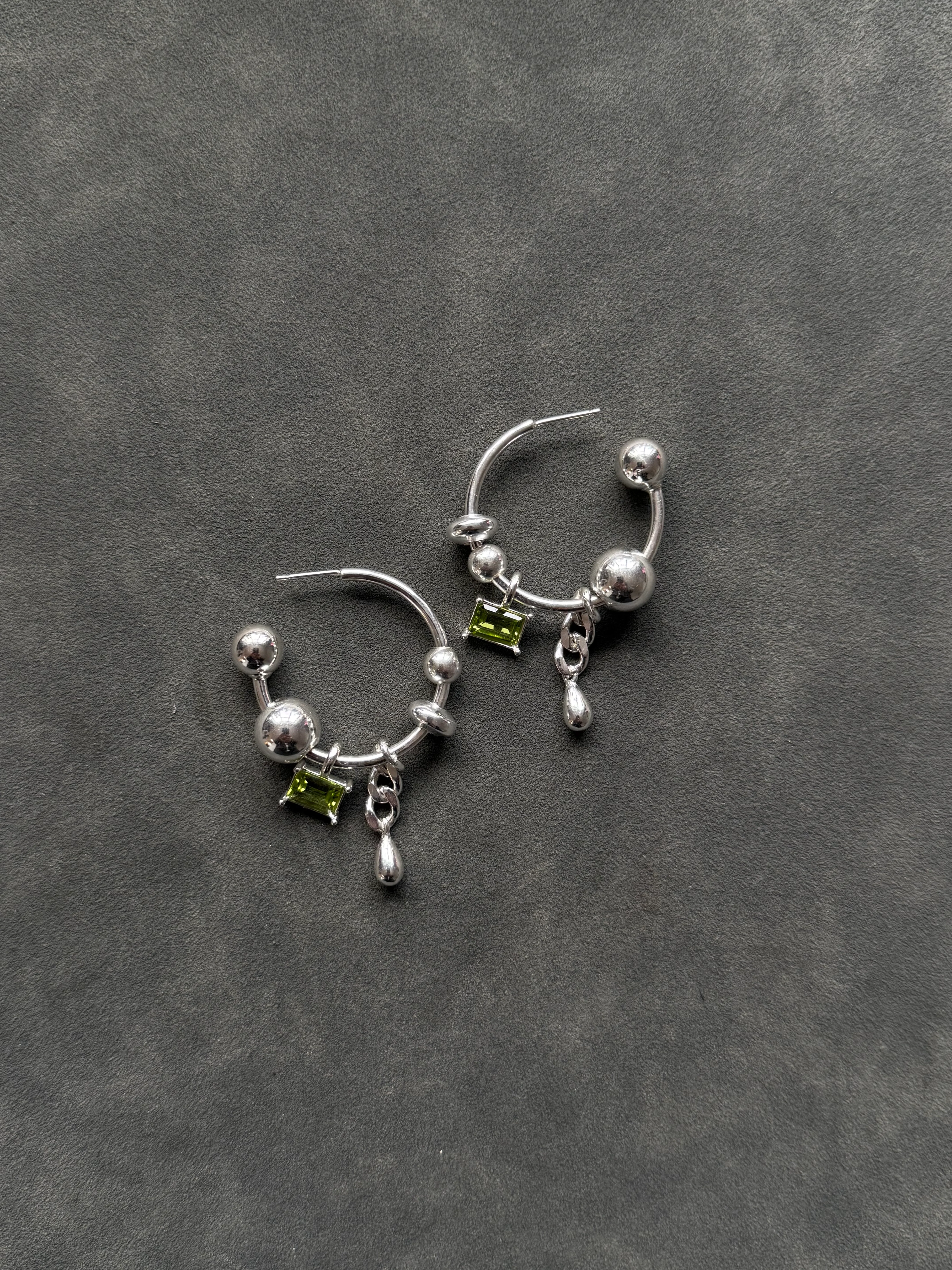CHARM HOOPS - more gemstones available - Image 6