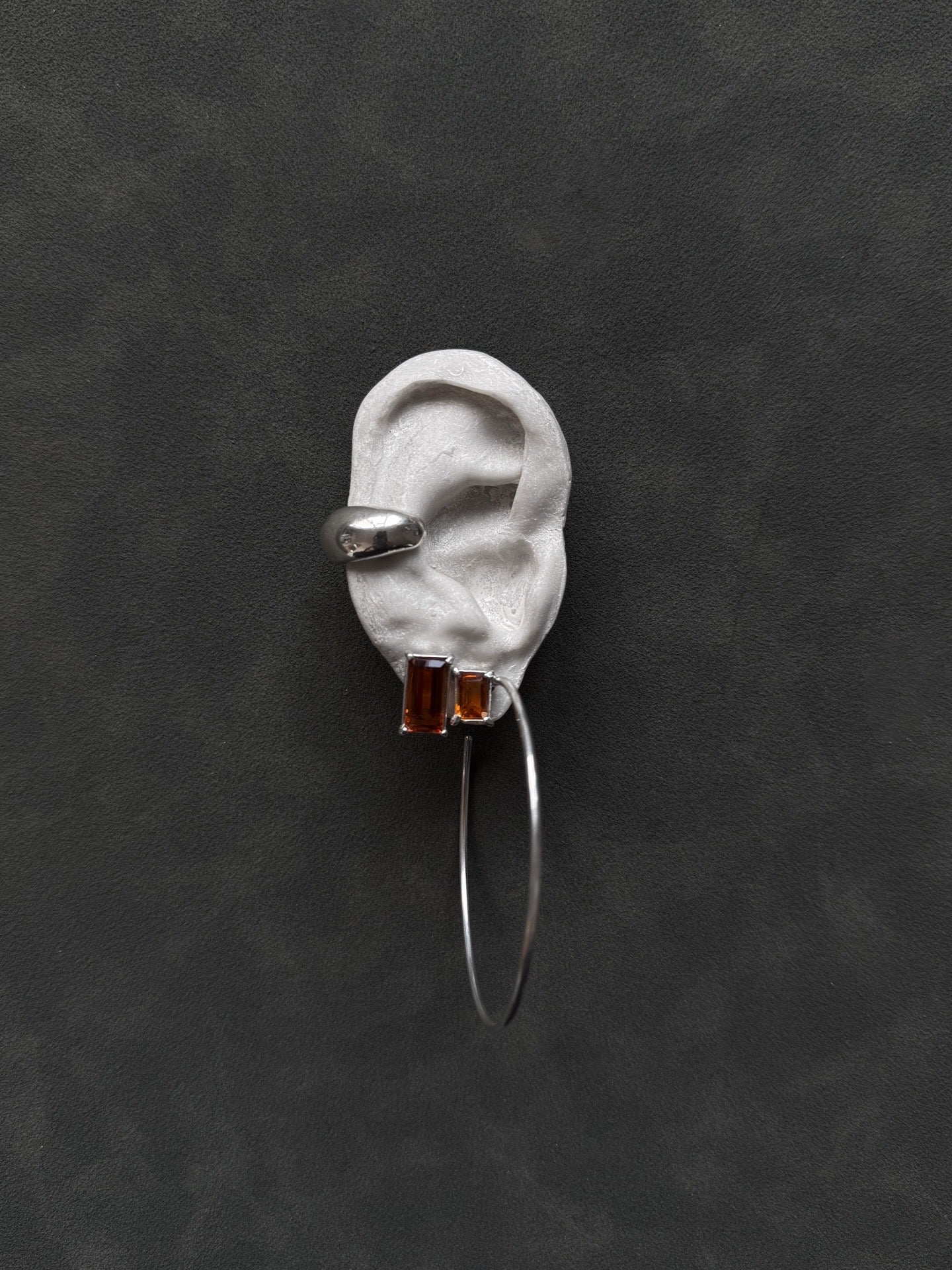SKINNY HOOPS- more gemstones available - Image 3