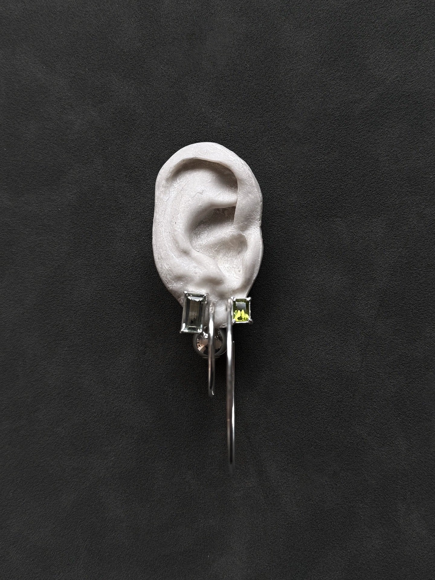 SKINNY HOOPS- more gemstones available - Image 4